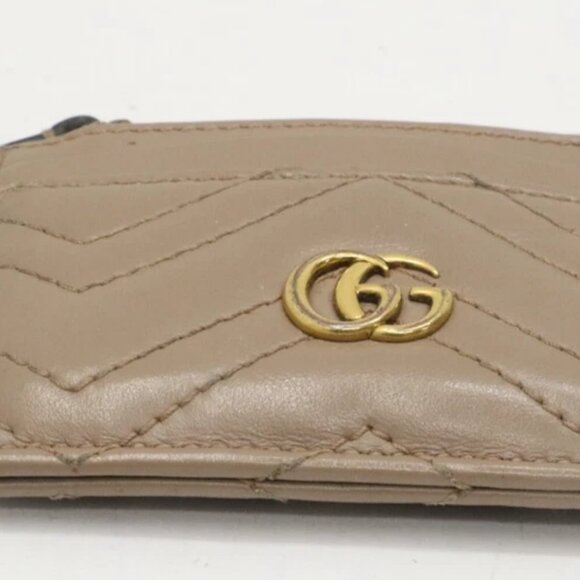 Gucci GG Marmont Keychain Wallet - Taupe - Picture 5 of 14